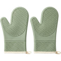 Tastyly Textured Silicone Oven Mitts Pair 13 in Sage Green