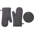 Tastyly Kitchen Mitt and Trivet Set 3-Piece Charcoal